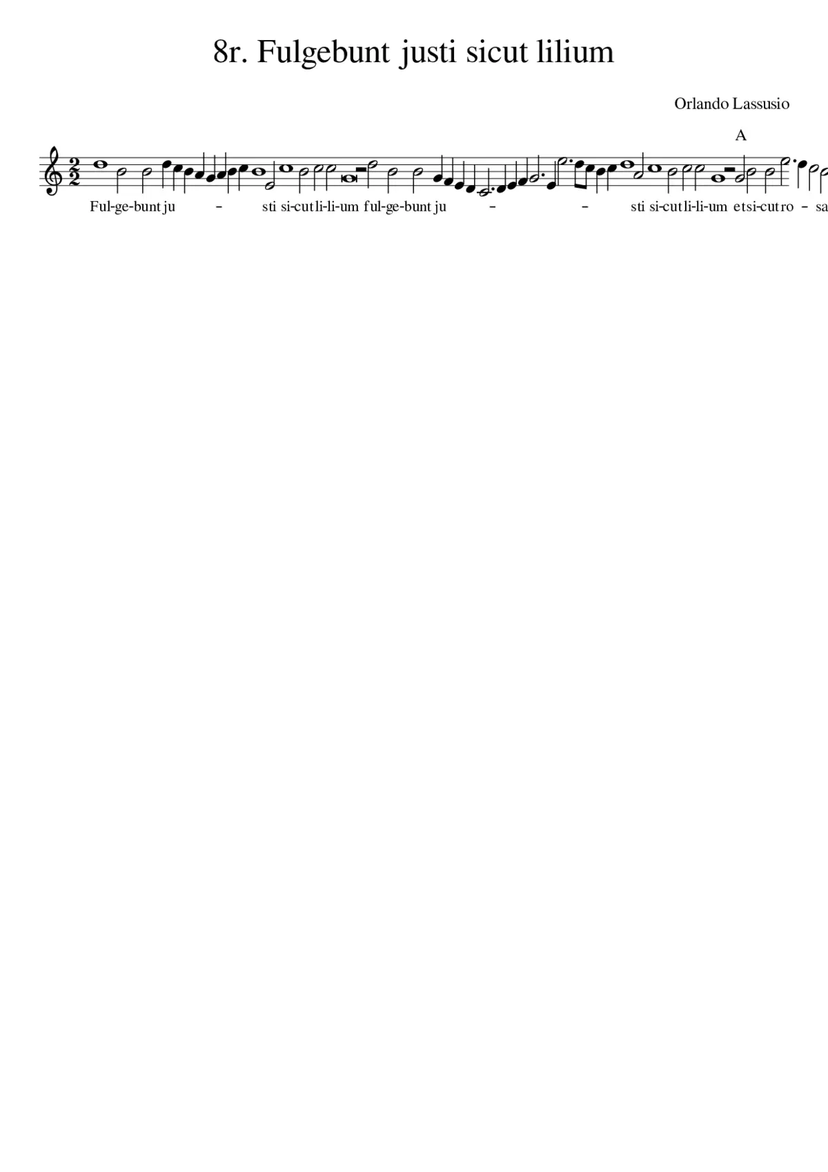 8r. Fulgebunt justi sicut lilium - Page 1