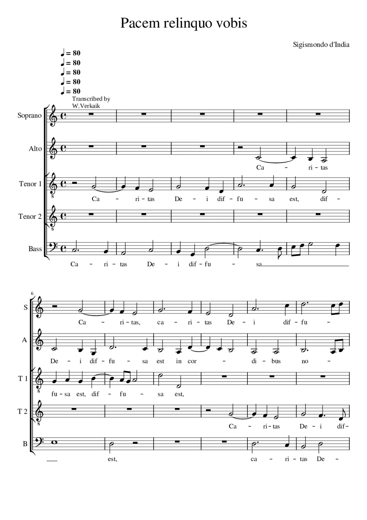 Caritas Dei diffusa est (Tertia pars) - Page 1