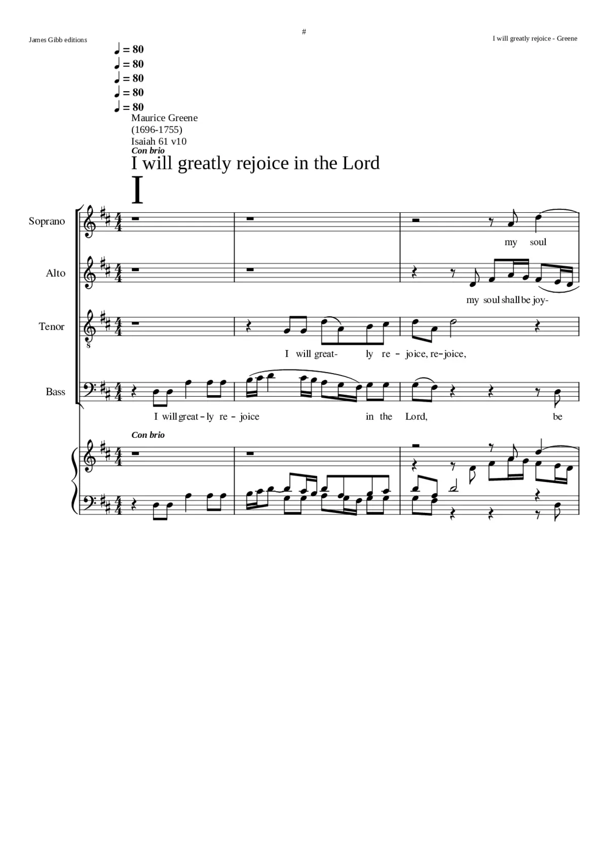 I will greatly rejoice in the Lord - Page 1