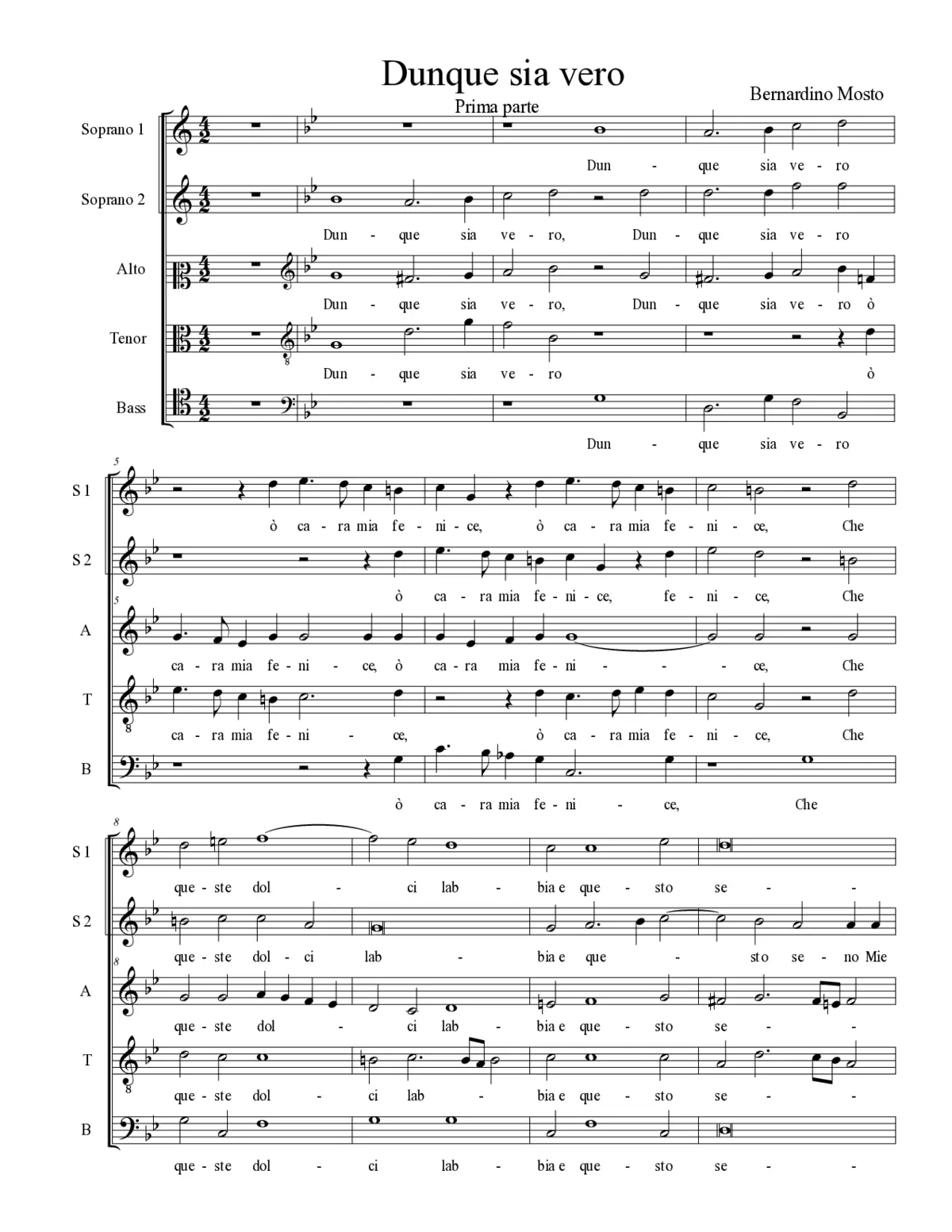 Dunque fia vero (prima parte) - Page 1
