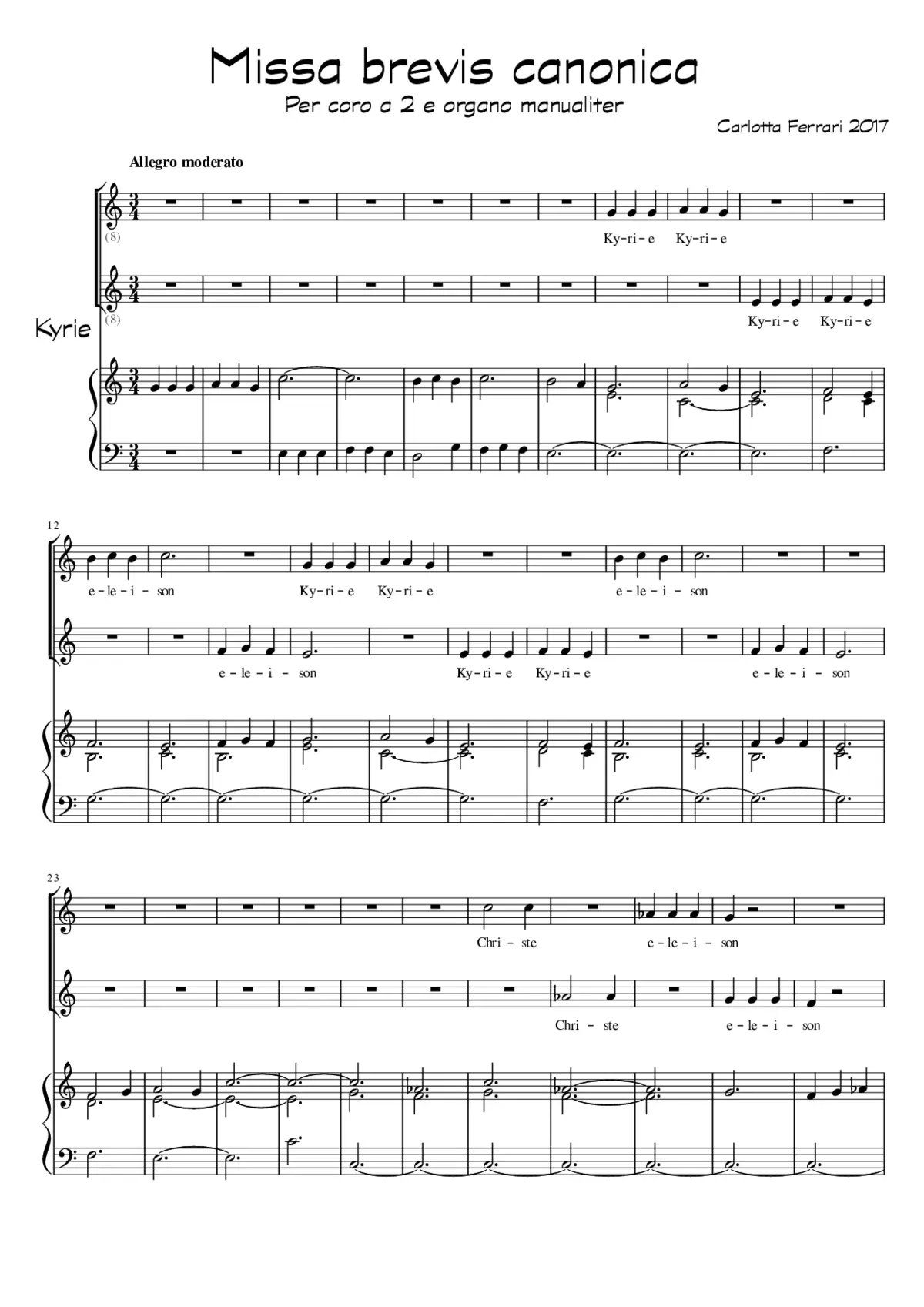 Missa brevis canonica - Page 1