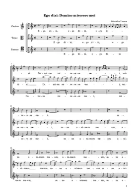 Ego dixi Domine miserere mei