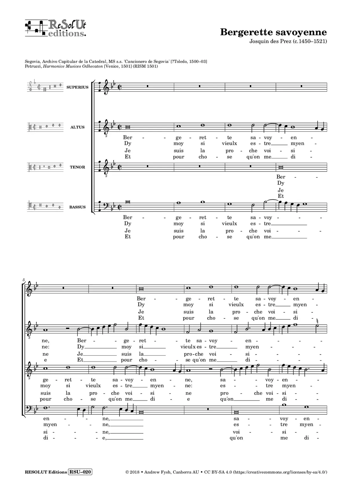 Bergerette savoyenne - Page 1