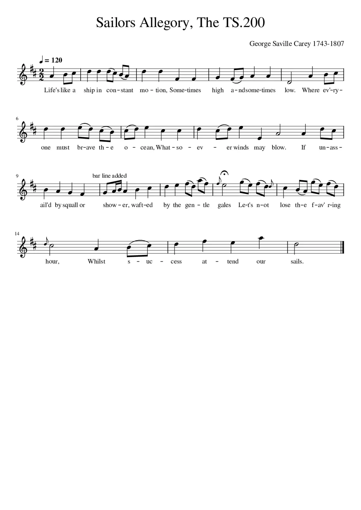 Sailors Allegory The TS.200 - Page 1