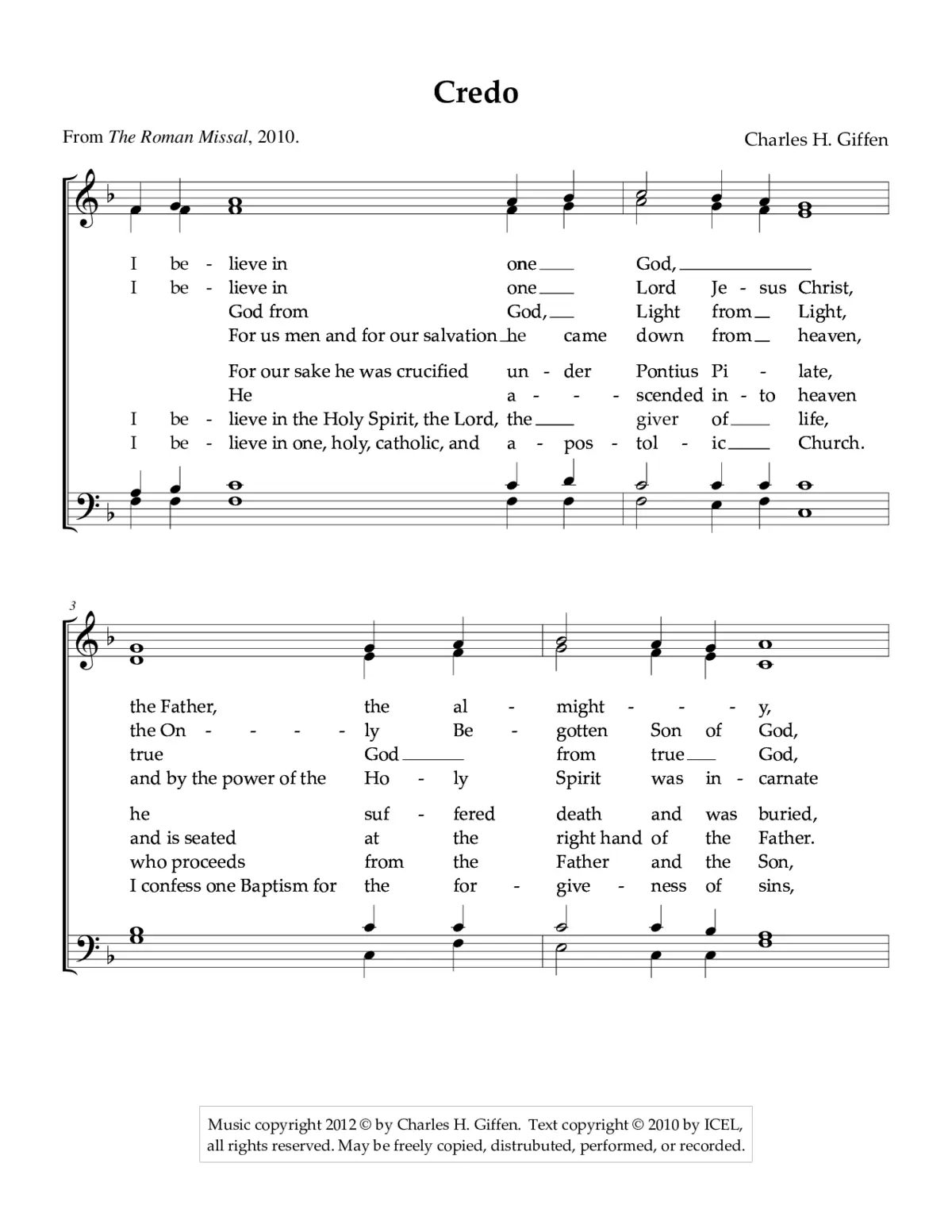 Credo - Page 1