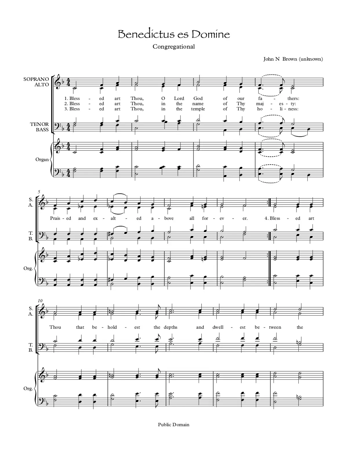 Benedictus es Domine - Page 1