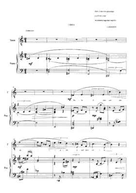 Due liriche per tenore e pianoforte