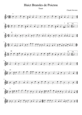 Huict Bransles de Poictou