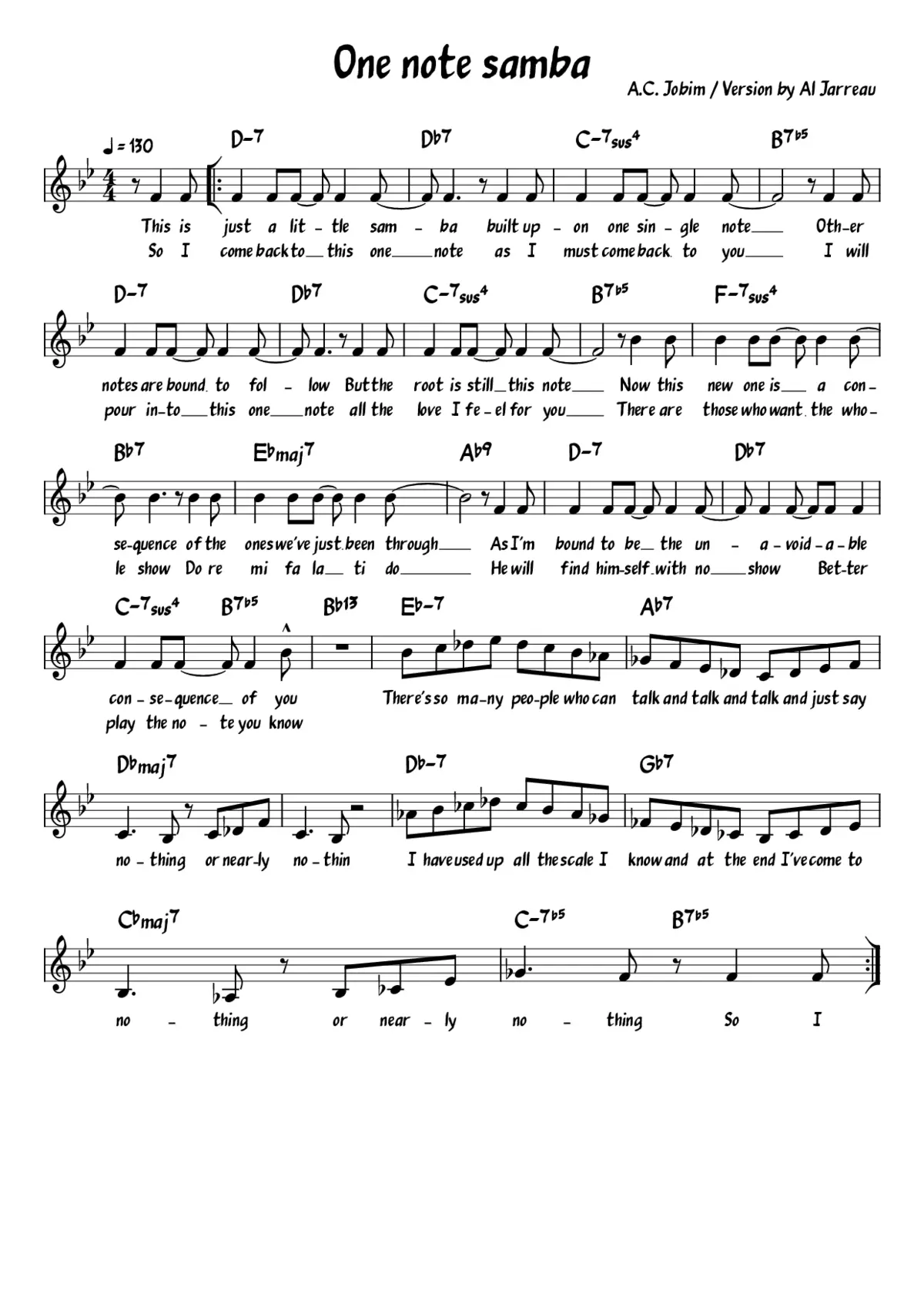 one note samba - Page 1