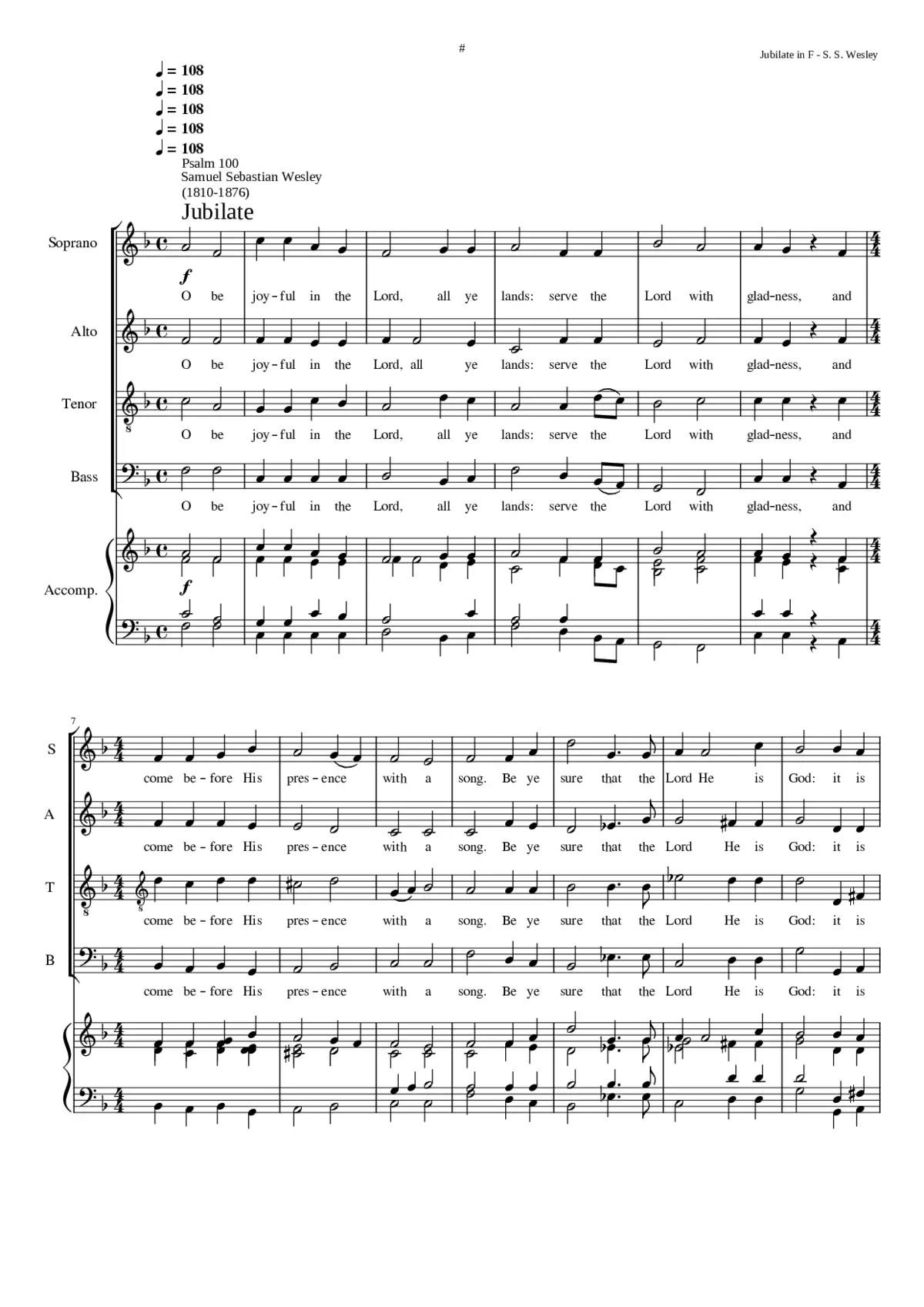 Jubilate in F - Page 1