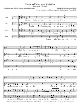 Signor, nell'altro canto io vi dicea
