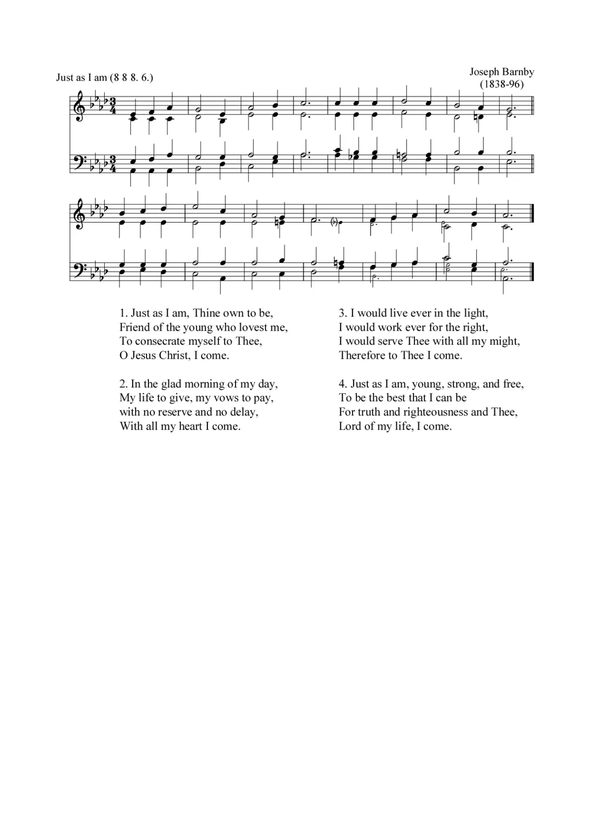 Just as I am, Thine own to be - Page 1