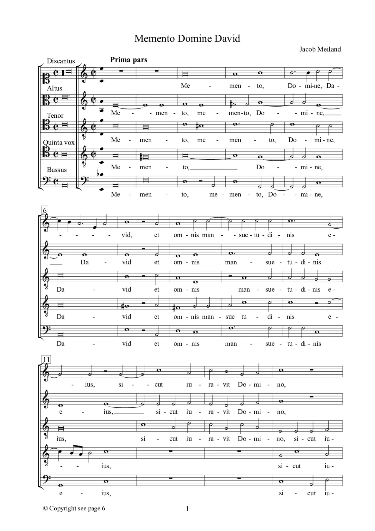 Memento Domine David - Page 1