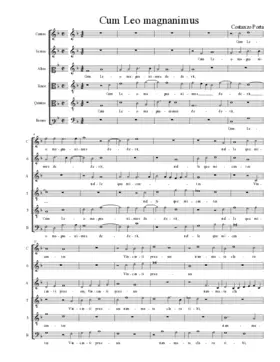 Cum Leo magnanimus
