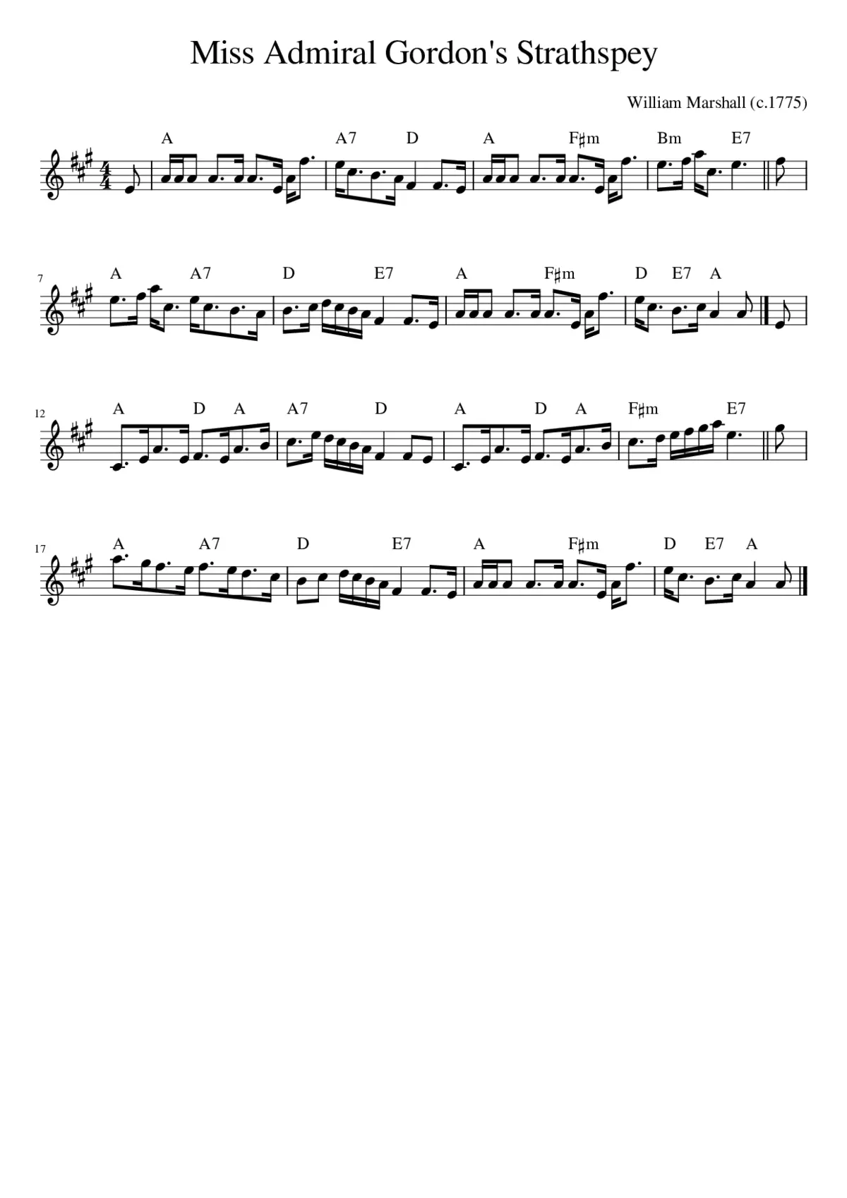 Miss Admiral Gordon's Strathspey - Page 1