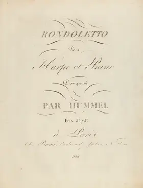 Rondoletto pour harpe et piano