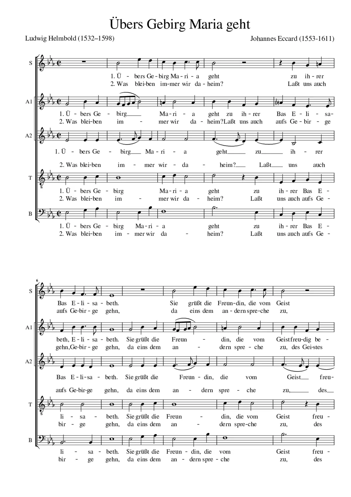 Übers Gebirg Maria geht - Page 1