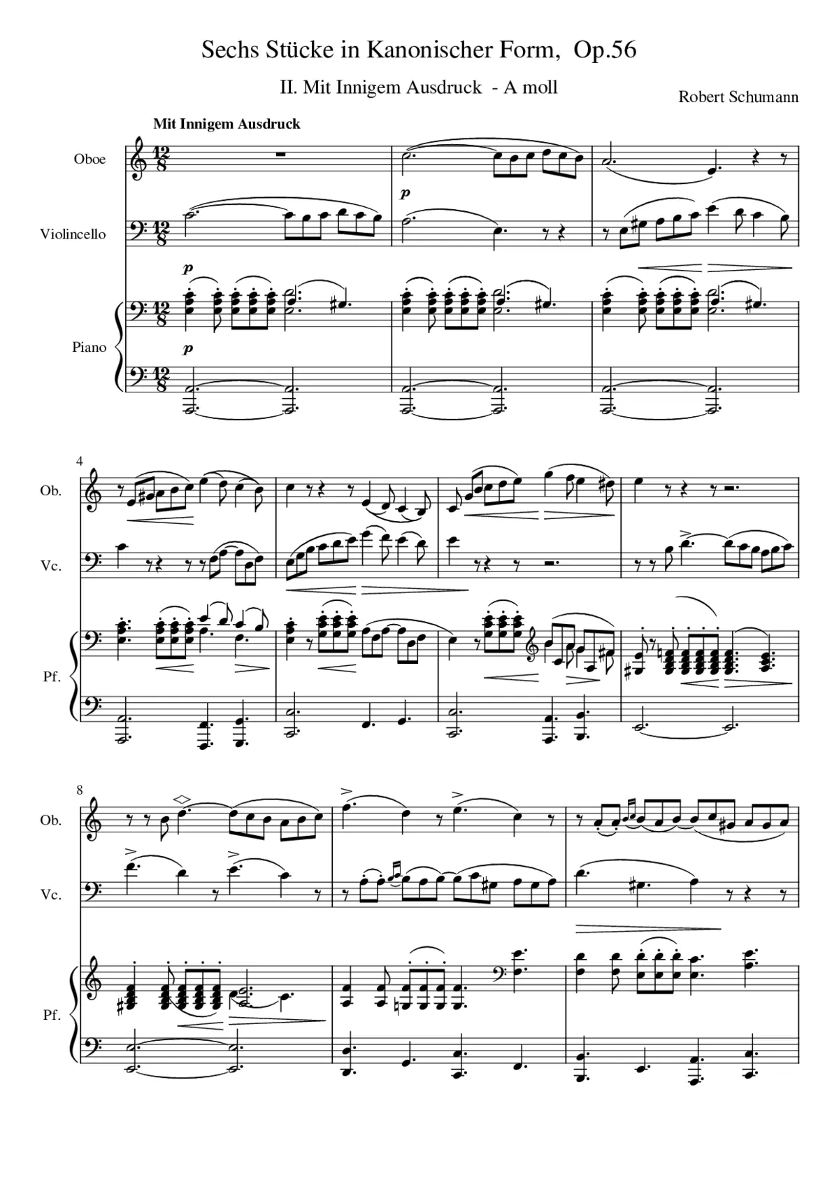 Sechs Stücke in Kanonischer Form Op.56 - Page 1