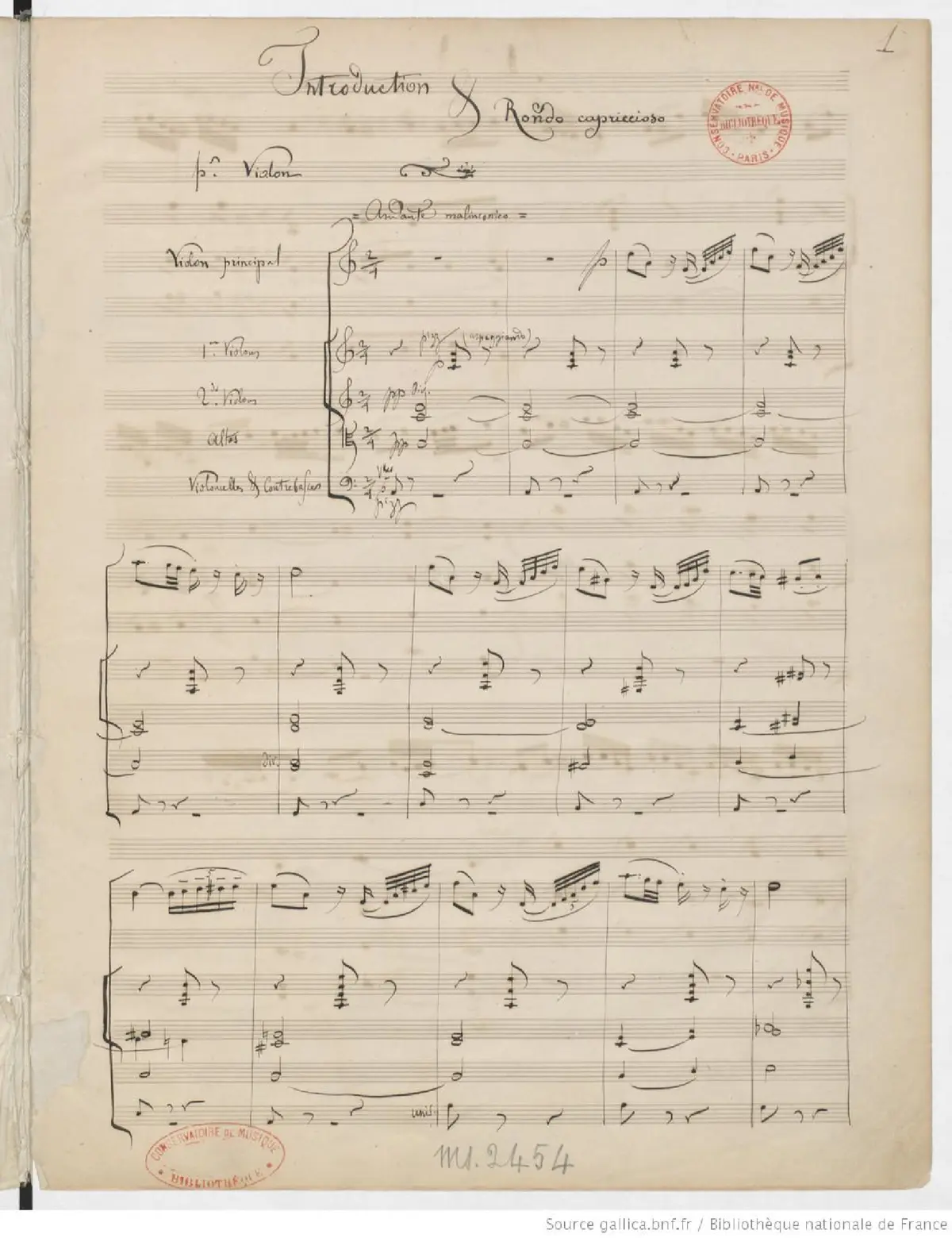 Introduction et rondo capriccioso - Page 1