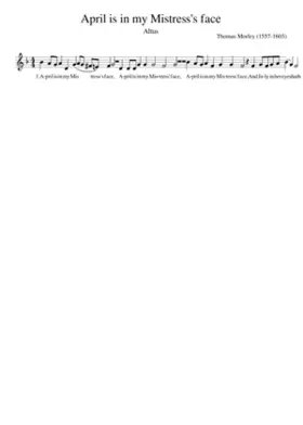 April is in my Mistress's face