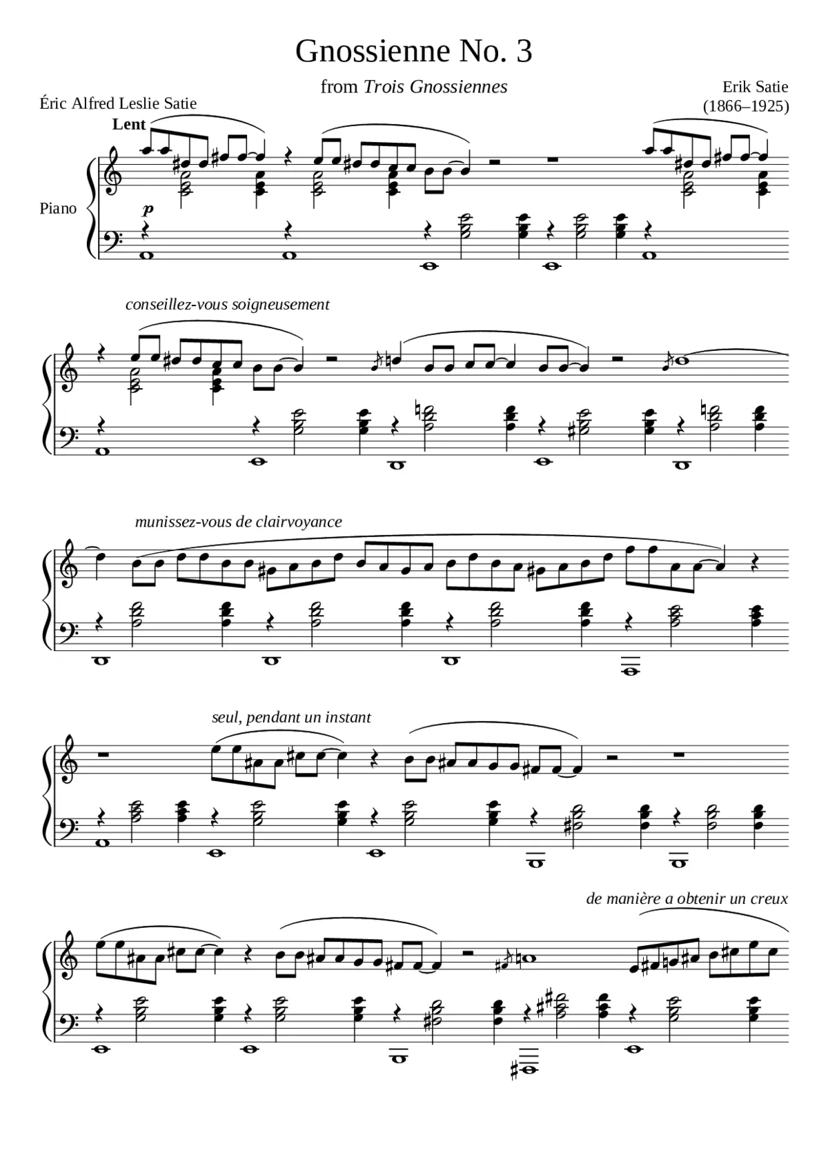 gnossienne no 3 - Page 1