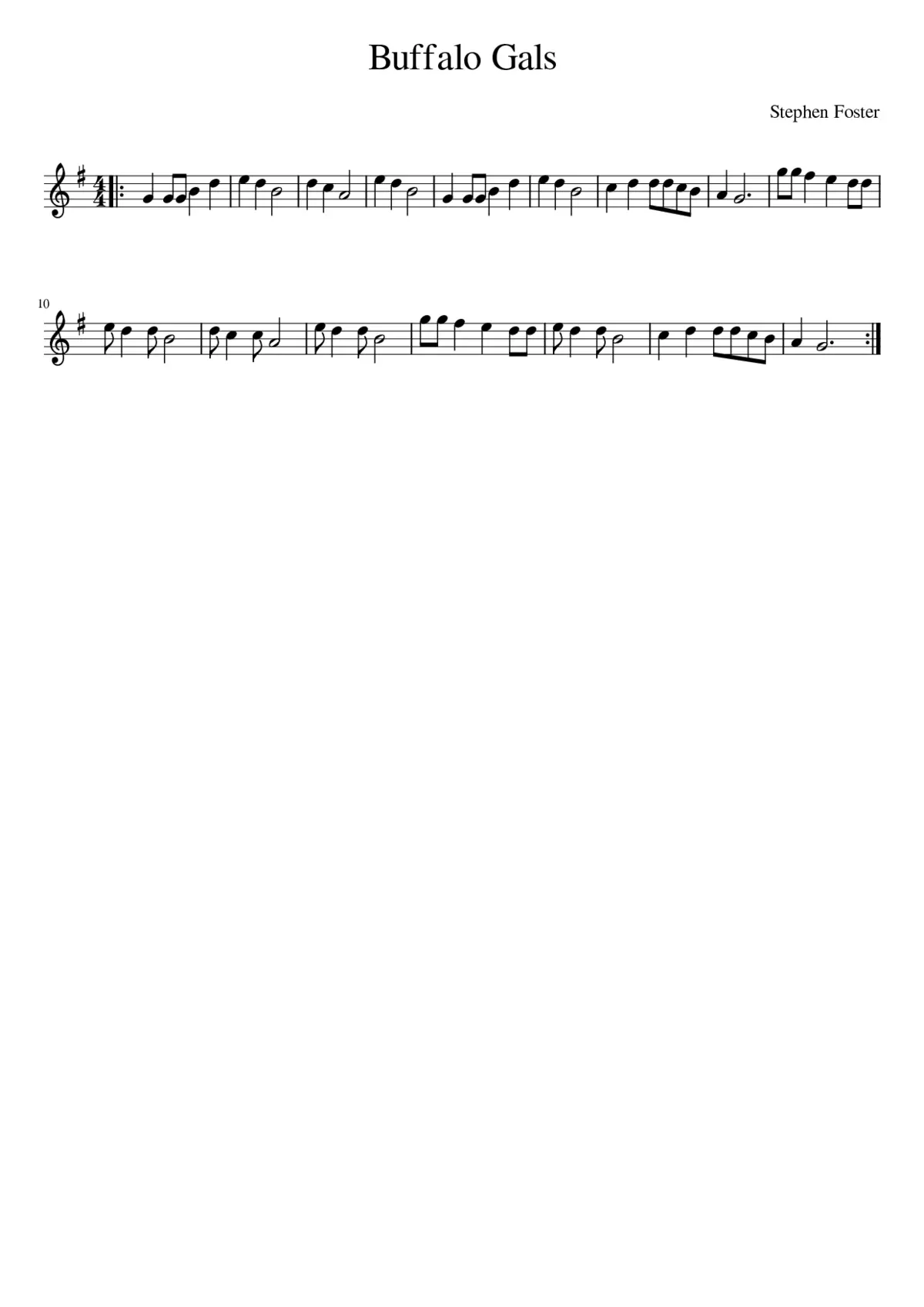 Buffalo Gals - Page 1