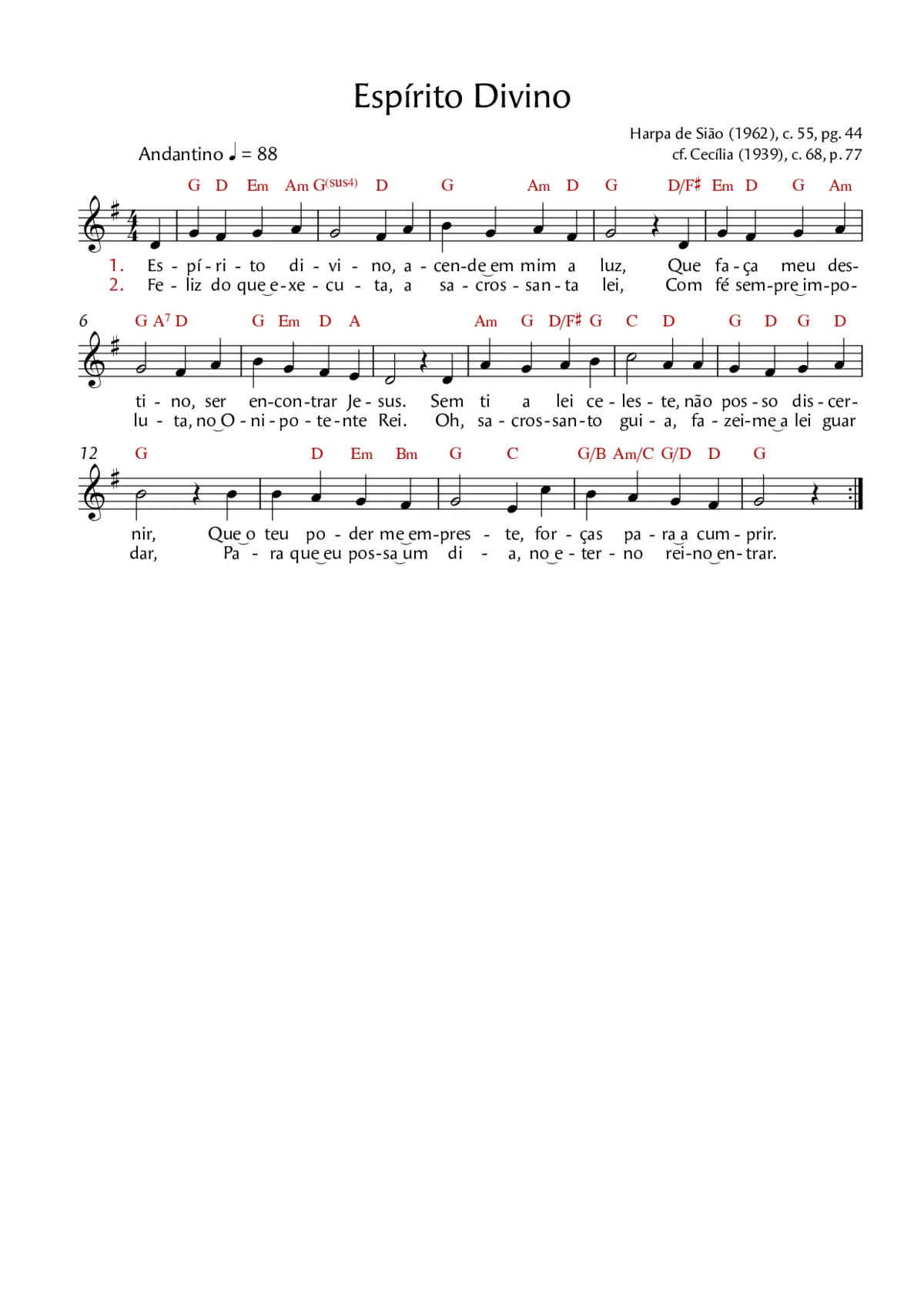 Espírito divino, acende em mim - Page 1