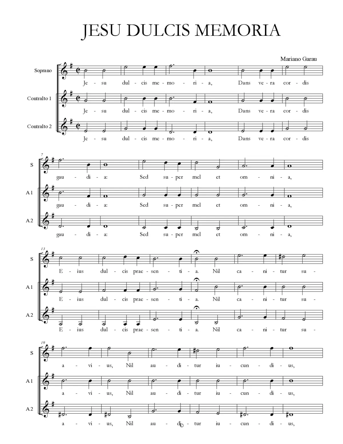 Jesu dulcis memoria II - Page 1