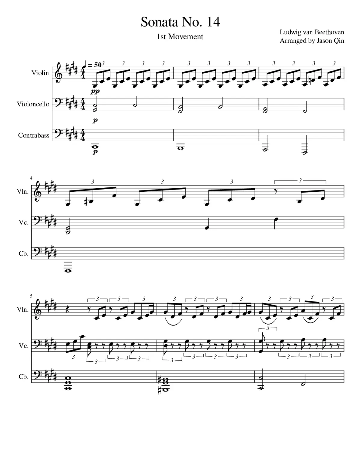 Piano Sonata No.14 Op.27 No.2 - Page 1