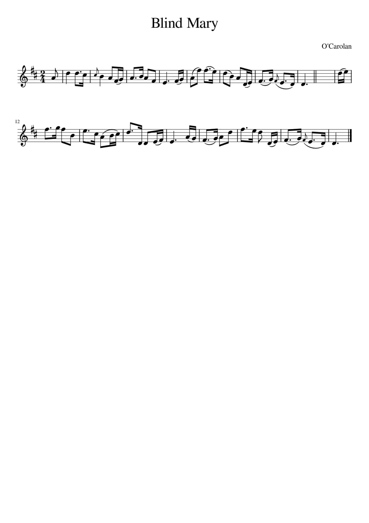 Blind Mary - Page 1