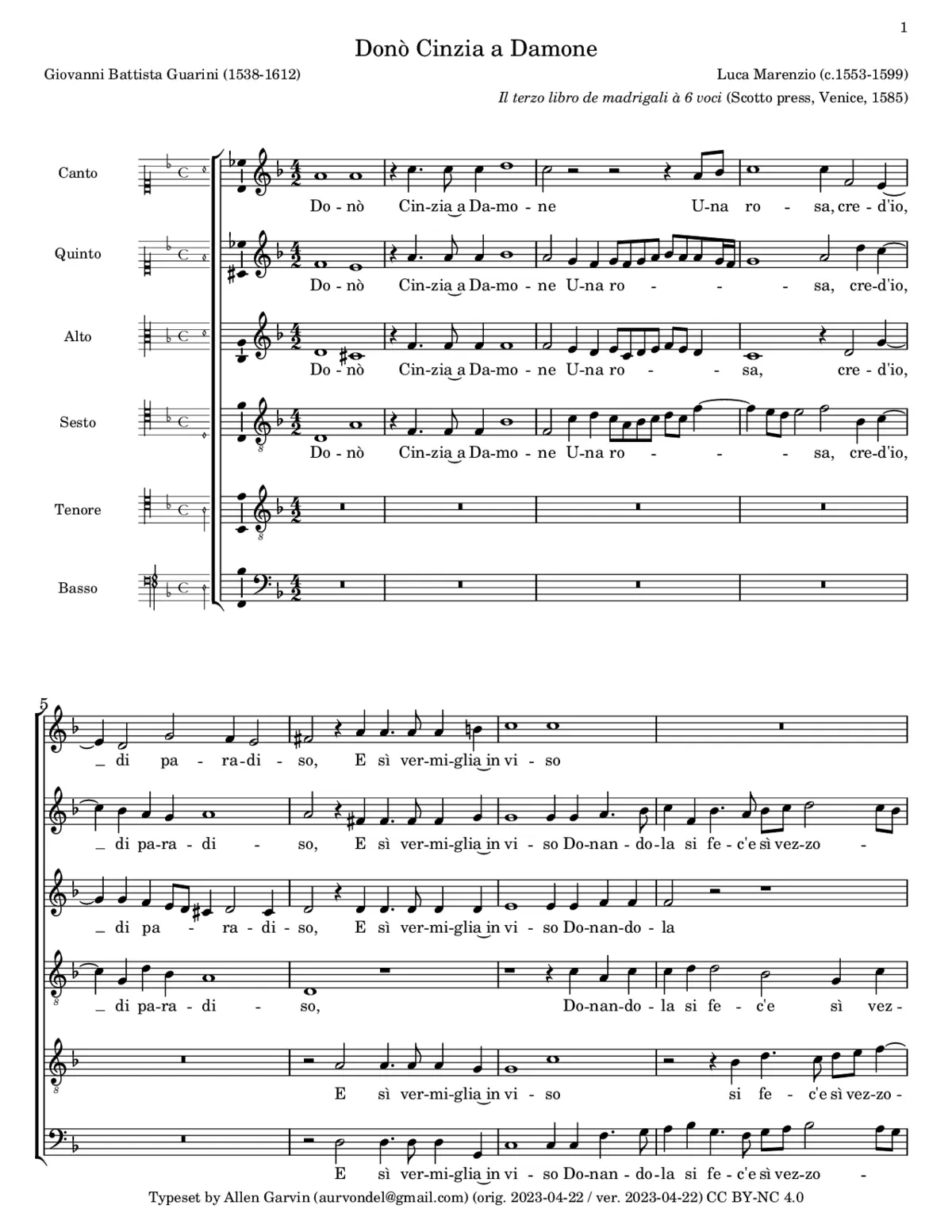 Donò Cinzia a Damone - Page 1