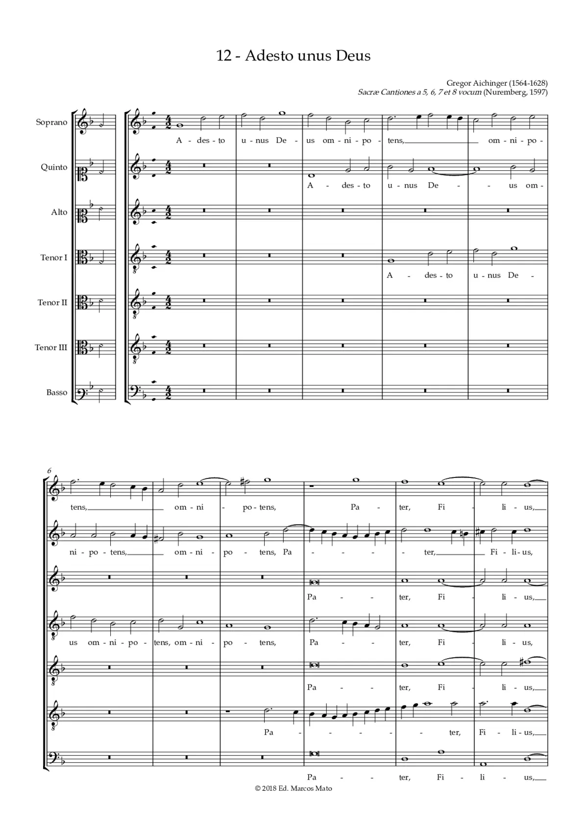 Adesto unus Deus - Page 1