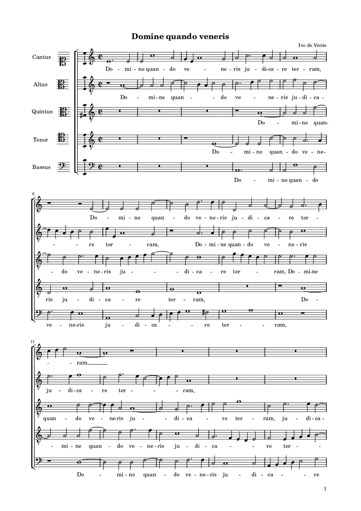 Domine quando veneris - Page 1
