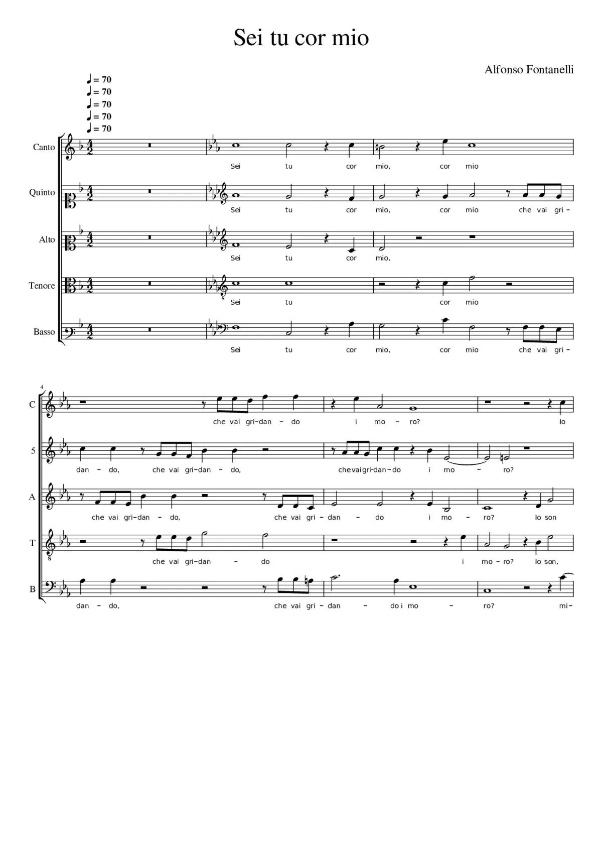 Sei tu cor mio - Page 1