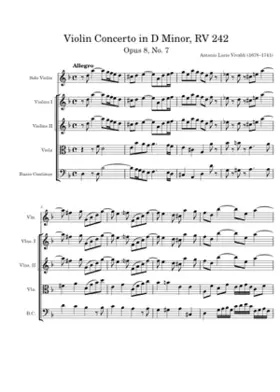 Violin Concerto in D minor RV 242