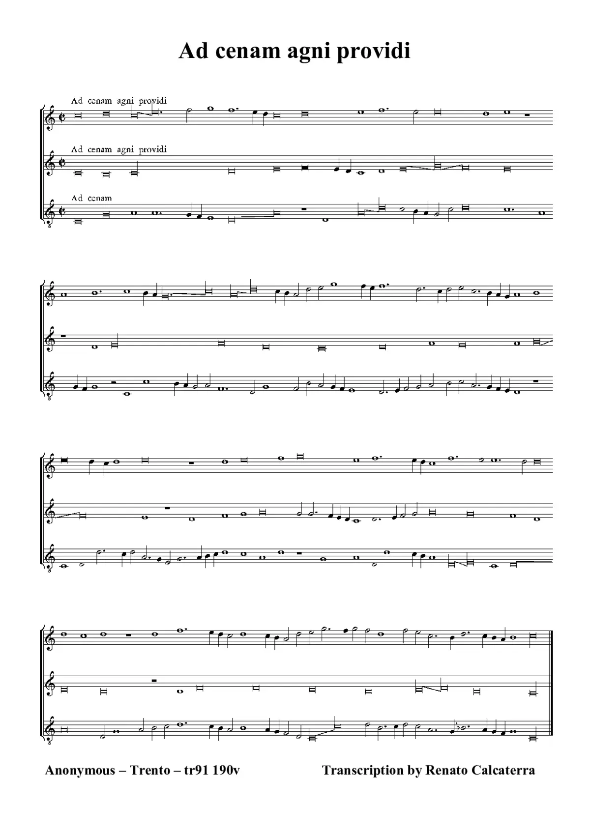 Ad cenam agni providi - Page 1