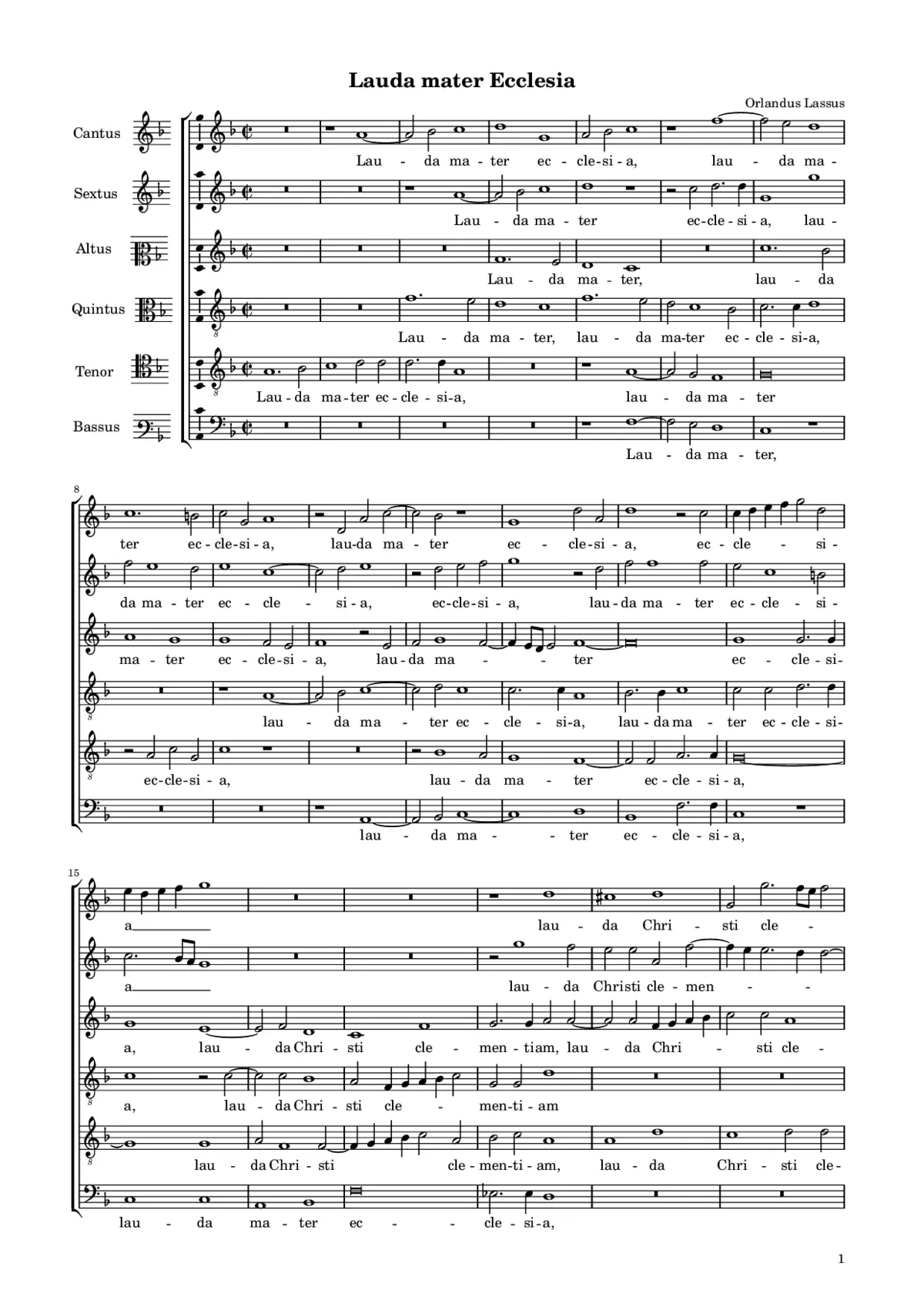Lauda mater Ecclesia a 6 - Page 1