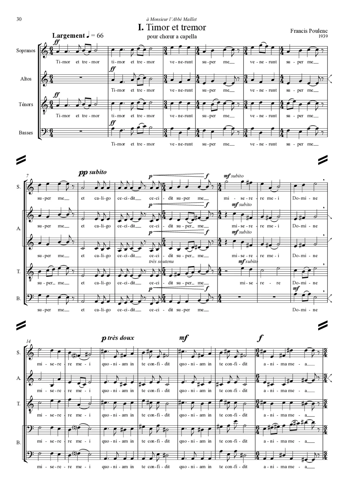 Quatre motets pour un temps de pénitence - Page 1