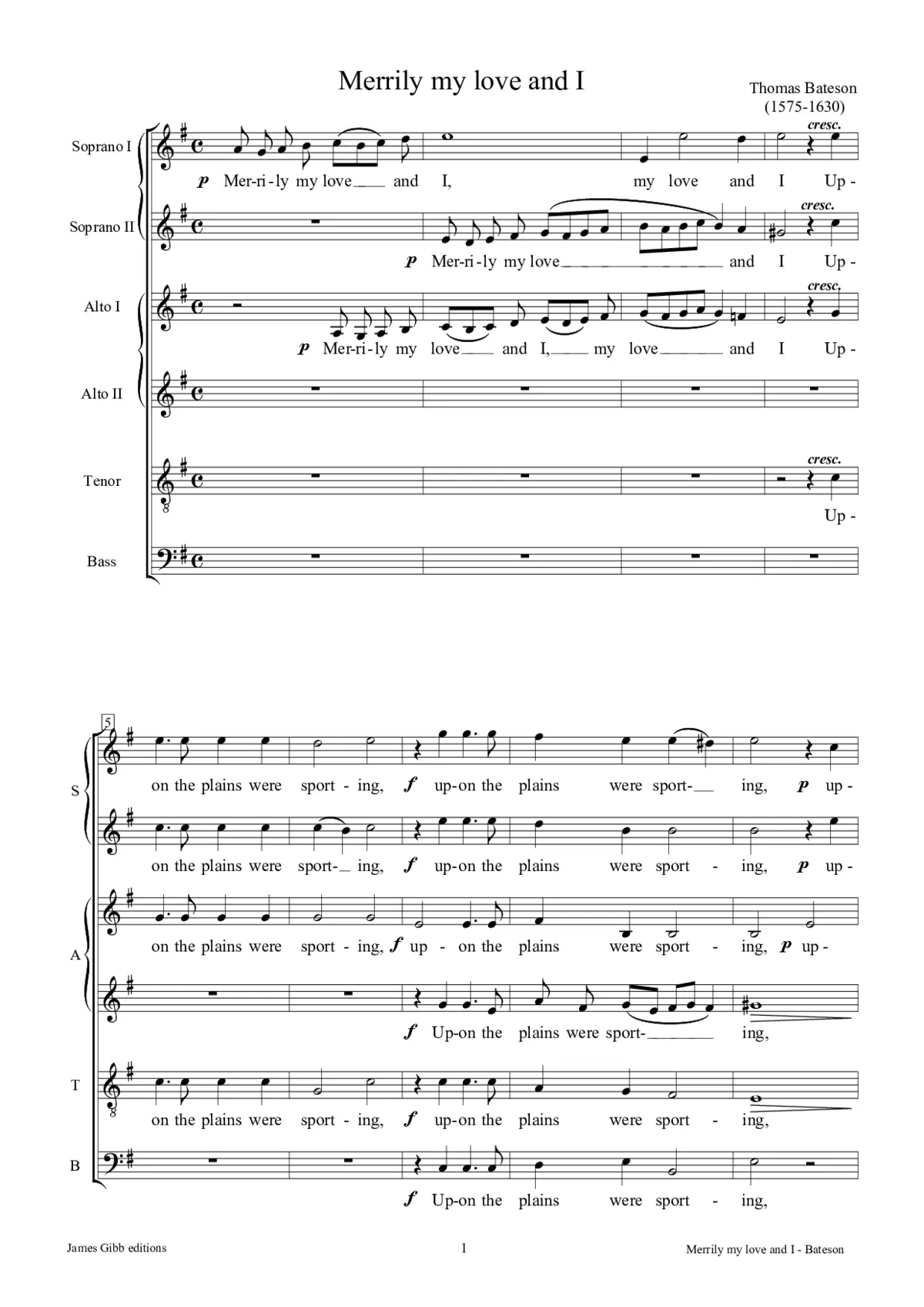 Merrily my love and I - Page 1