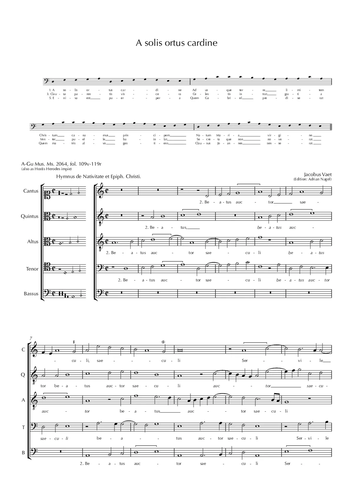 A solis ortus cardine - Page 1