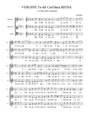 VERGINE Tu del Ciel'alma REINA