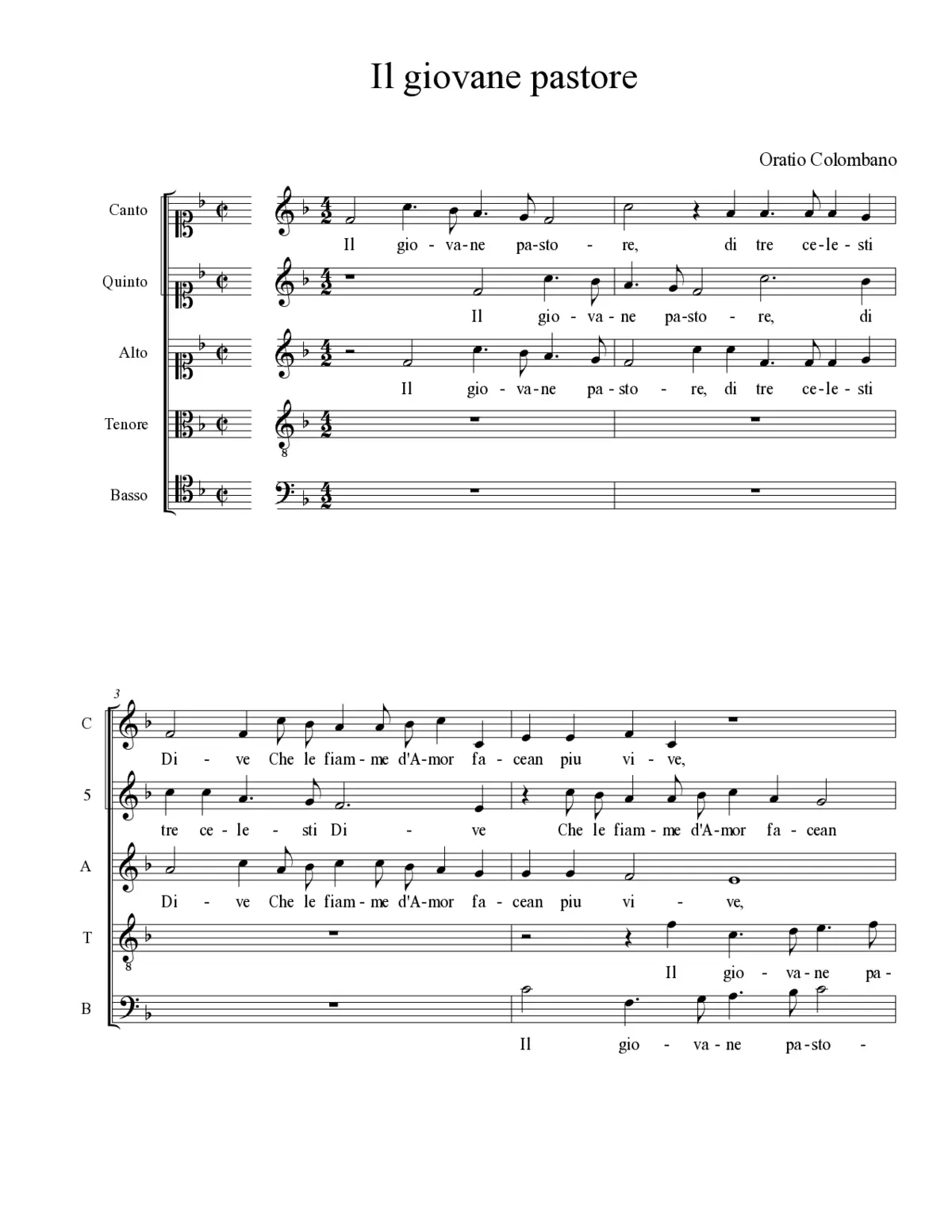 Il giovane pastore - Page 1