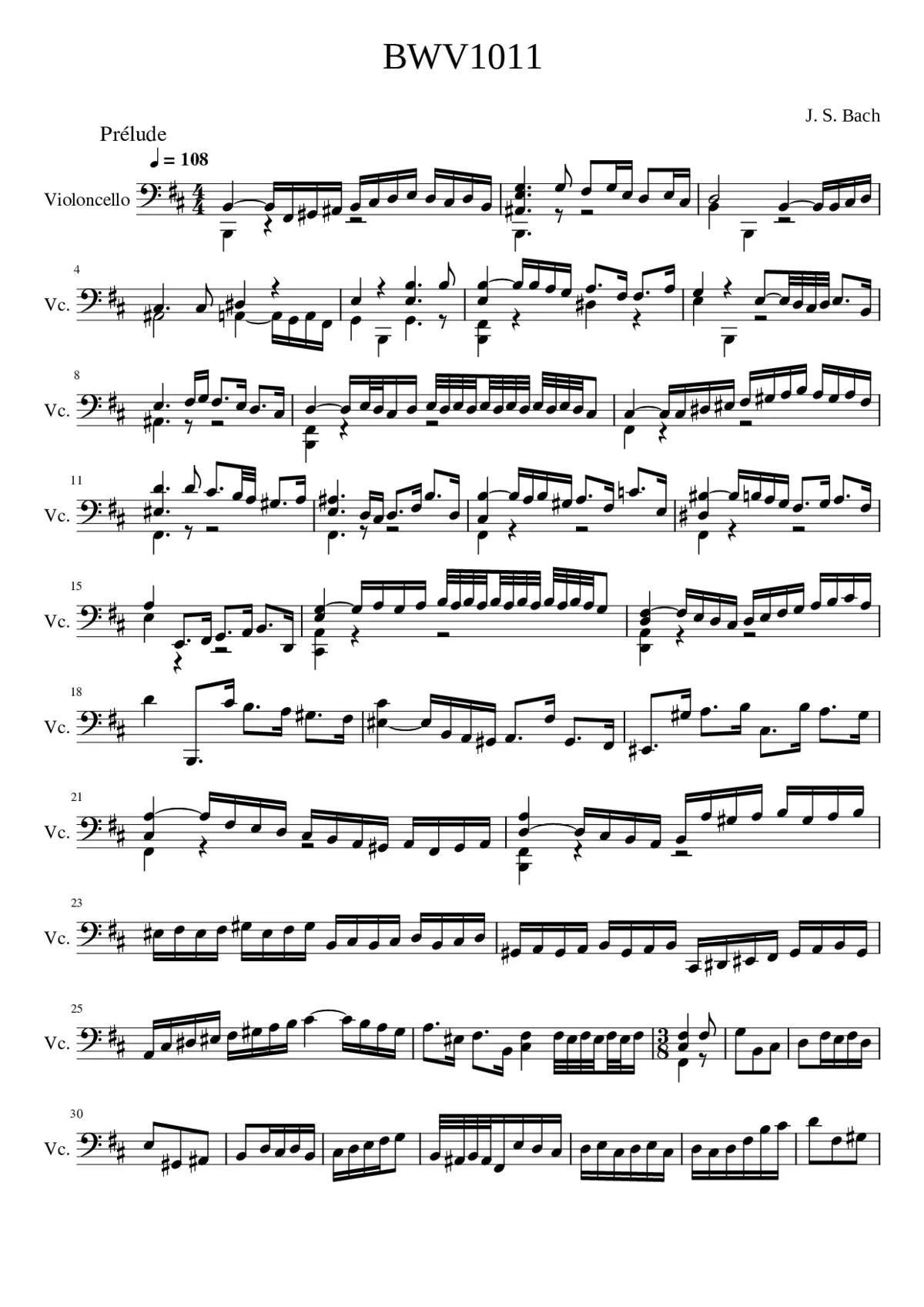 6 Cello Suites BWV 1007-1012 - Page 1