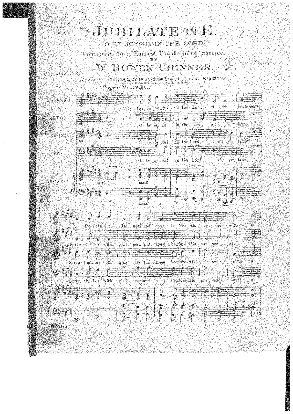 Jubilate in E - O be joyful in the Lord - Page 1
