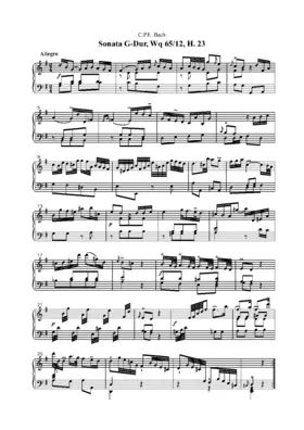 Keyboard Sonata G Major