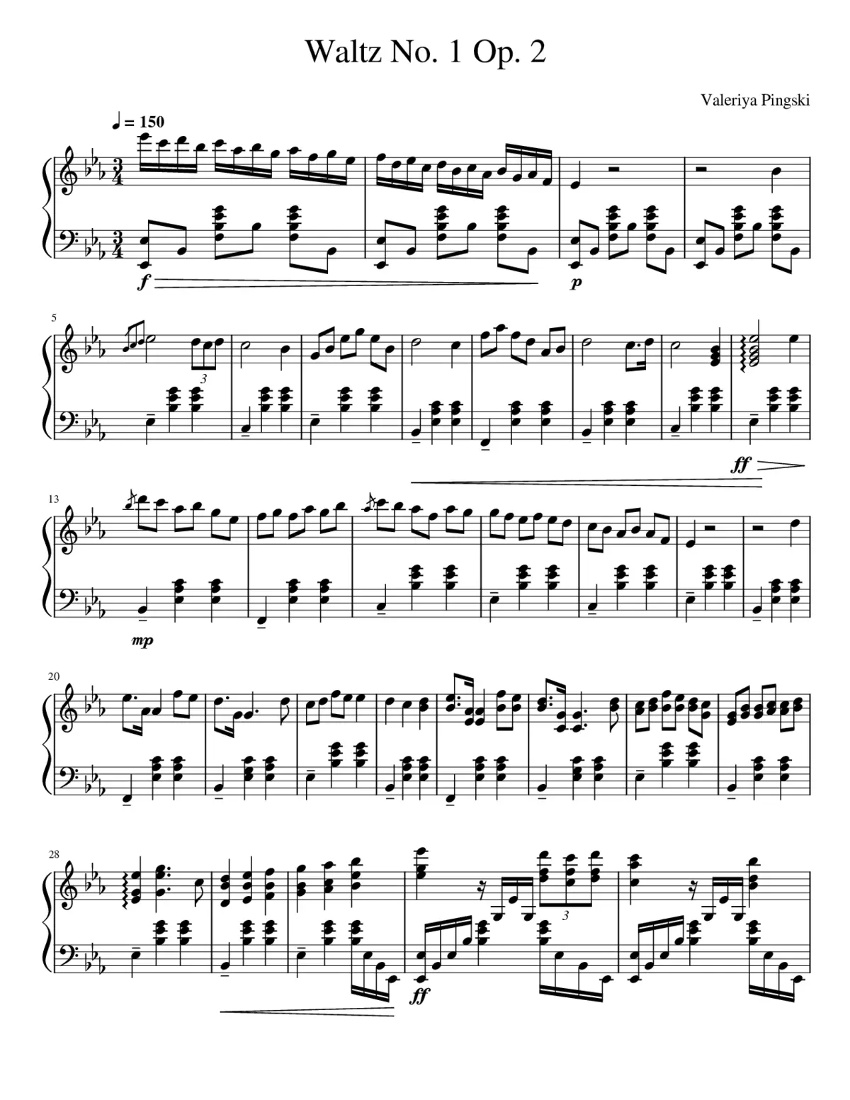 Waltz No. 1 Op. 2 - Page 1