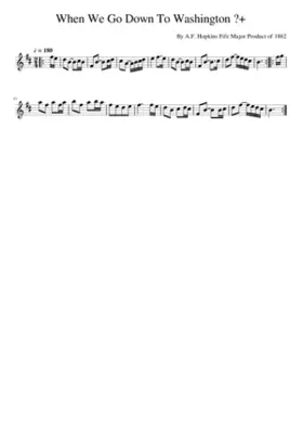 When We Go Down To Washington ?+