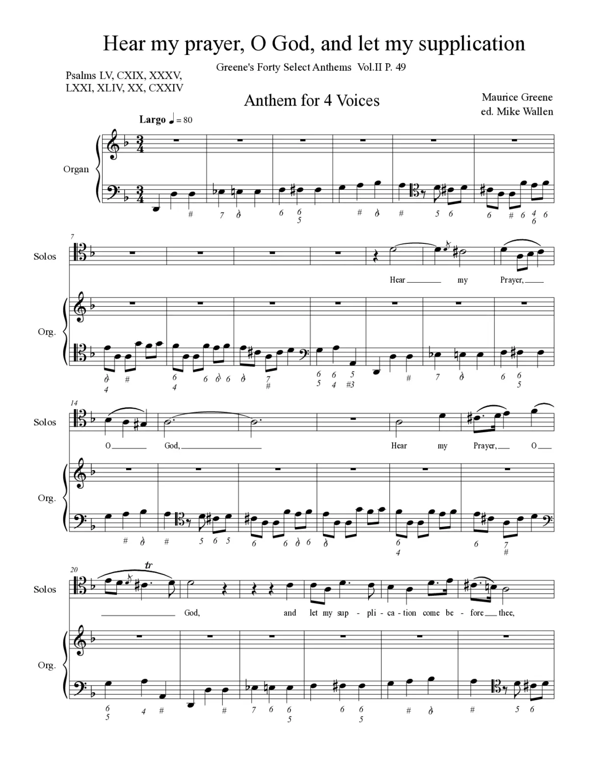 Hear my prayer, O God, and let my supplication - Page 1