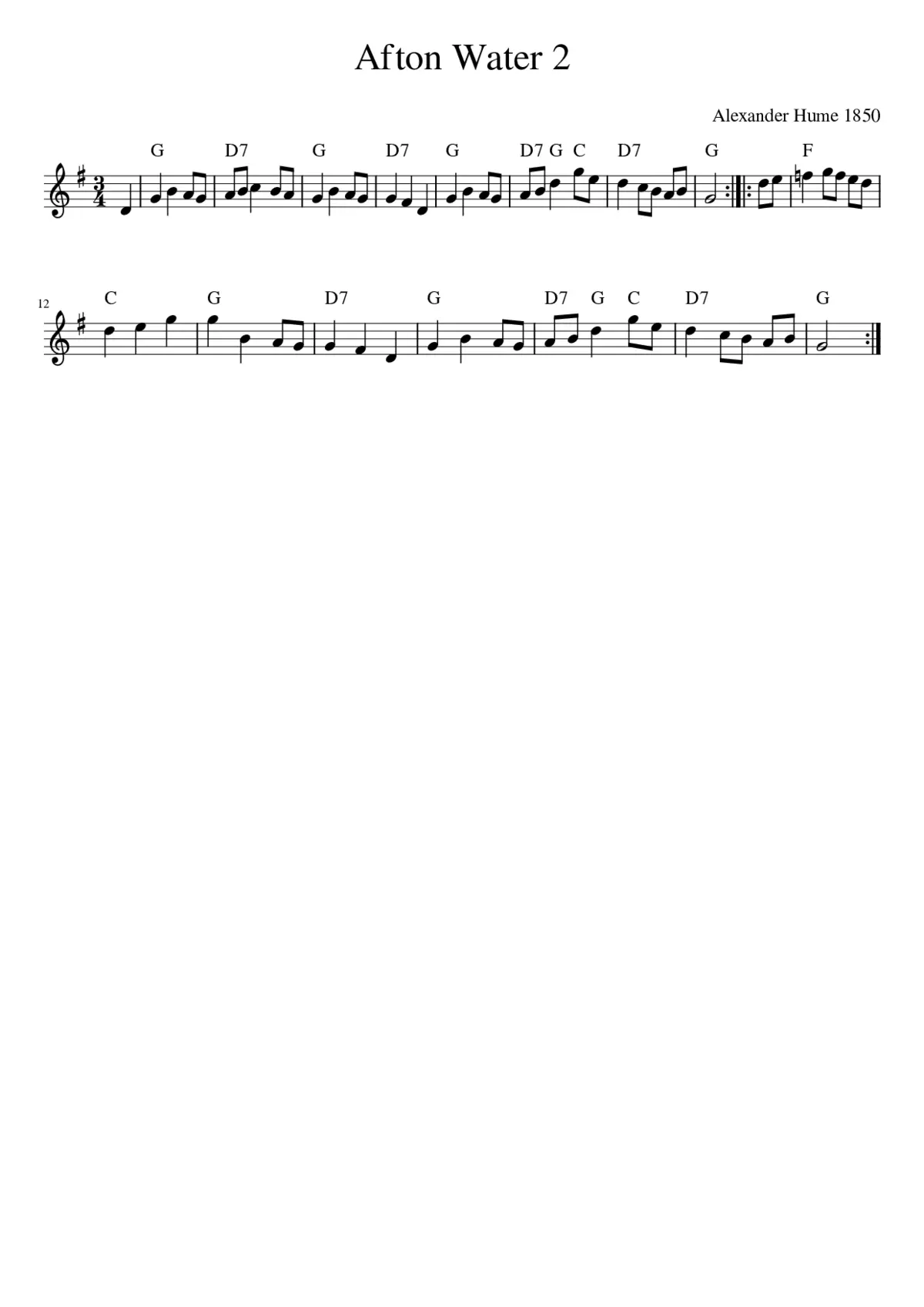 Afton Water - Page 1