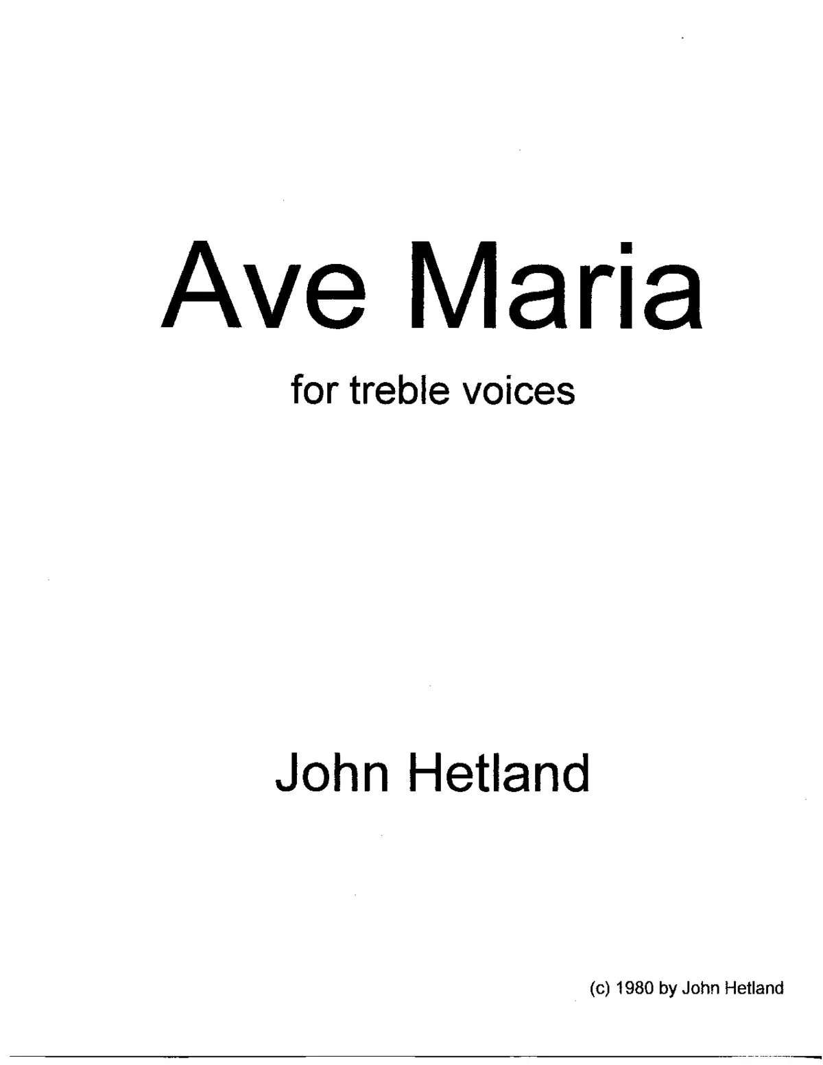 Ave Maria - Page 1